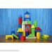 Cubbie Lee 50 pc Classic Wooden Building Blocks Set w Storage Bucket for 3 4 5 Year Preschool Age Kids Hardwood Colorful Safe Wood Blocks for Boys & Girls Basic Build & Play Stacking Toy B01M0YIMW5